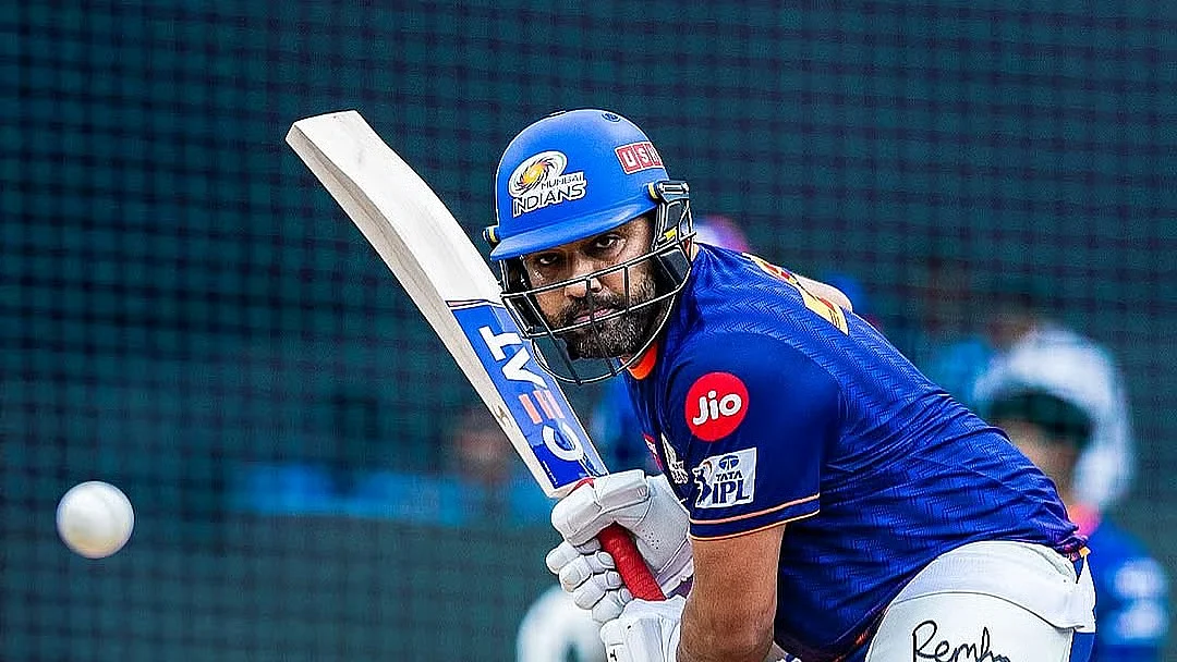 Rohit Sharma was back at the nets for MI on Thursday