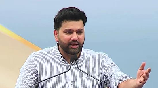 Rohit Sharma speaks at the inaguration of stand named after him at Wankhede Stadium