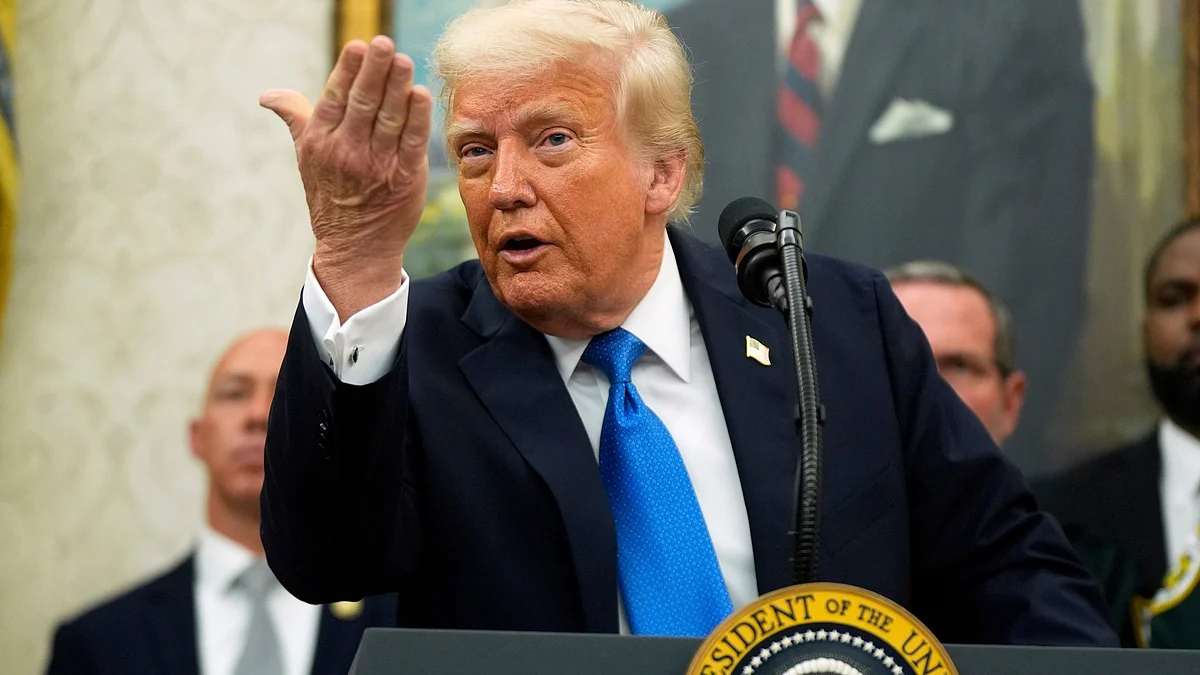 Donald Trump speaks during an event at White House on 19 May (photo: AP/PTI)