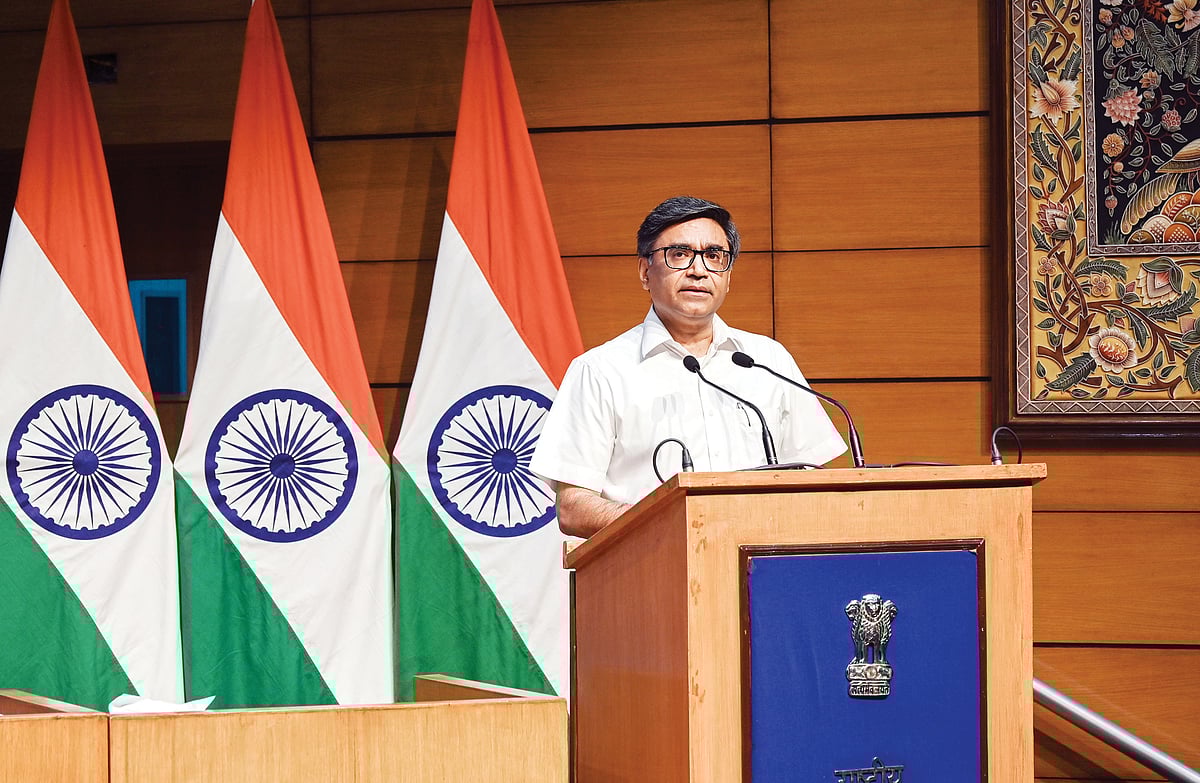 Indian foreign secretary Vikram Misri briefs the media on Operation Sindoor in New Delhi