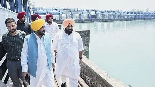 Bhagwant Mann at Nangal Dam (Photo: PTI)