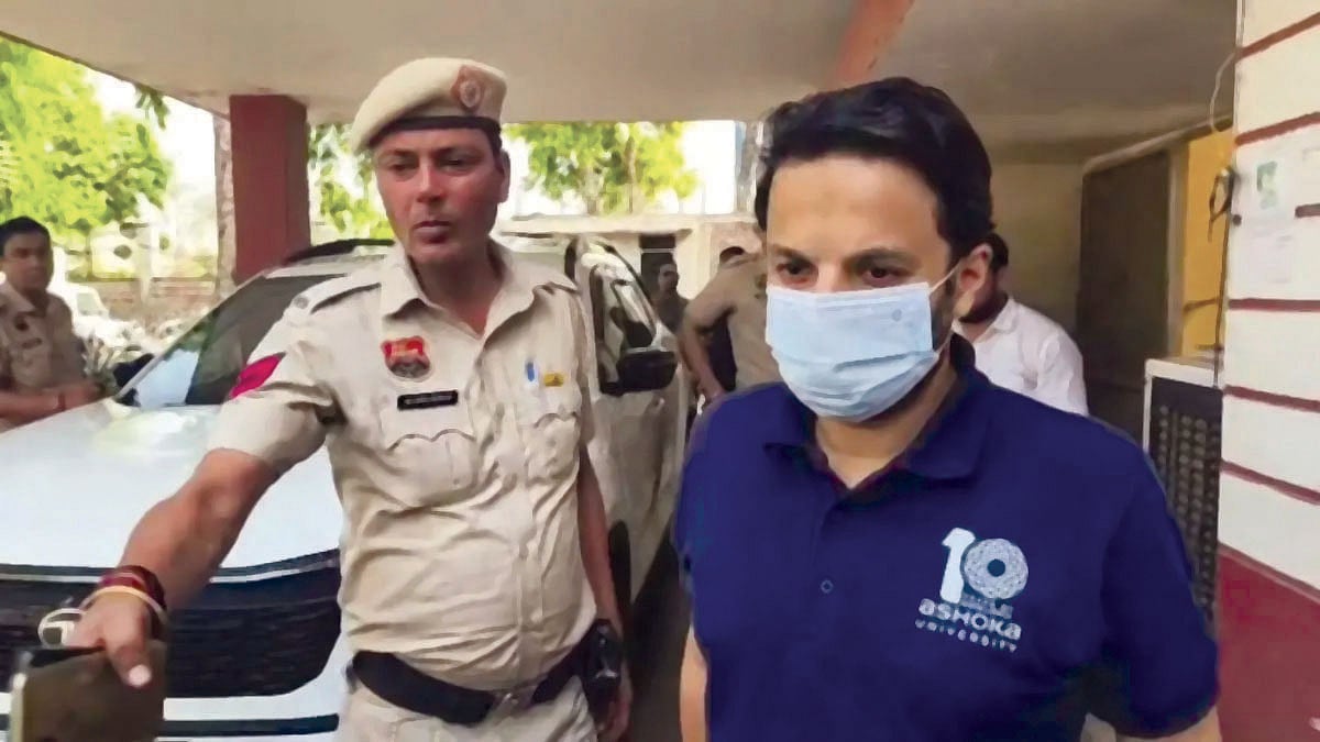 Prof. Ali Khan Mahmudabad being taken into police custody