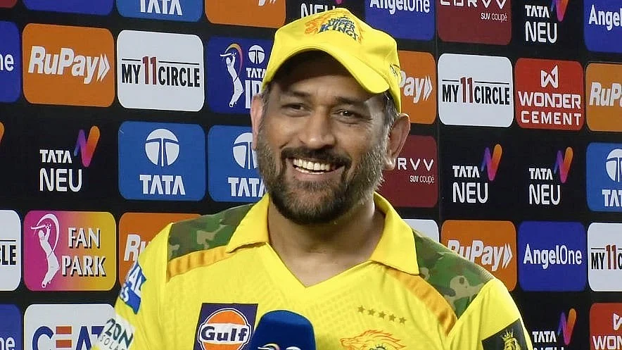 Mahendra Singh Dhoni after the CSK win on Sunday