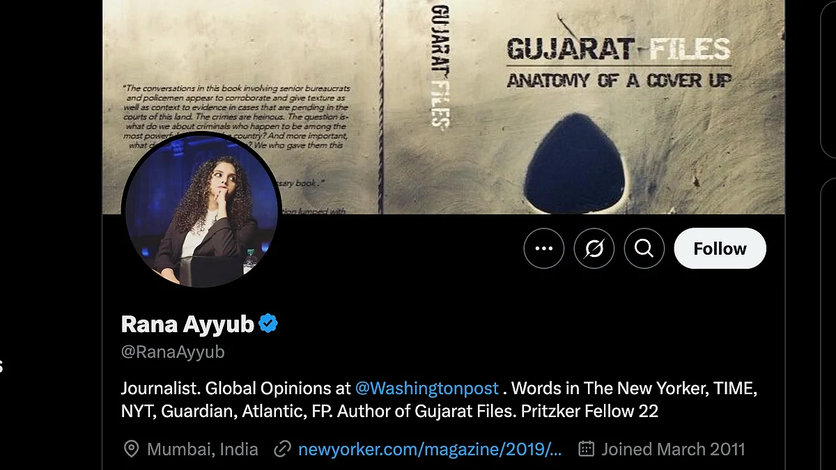 Rana Ayyub's X account