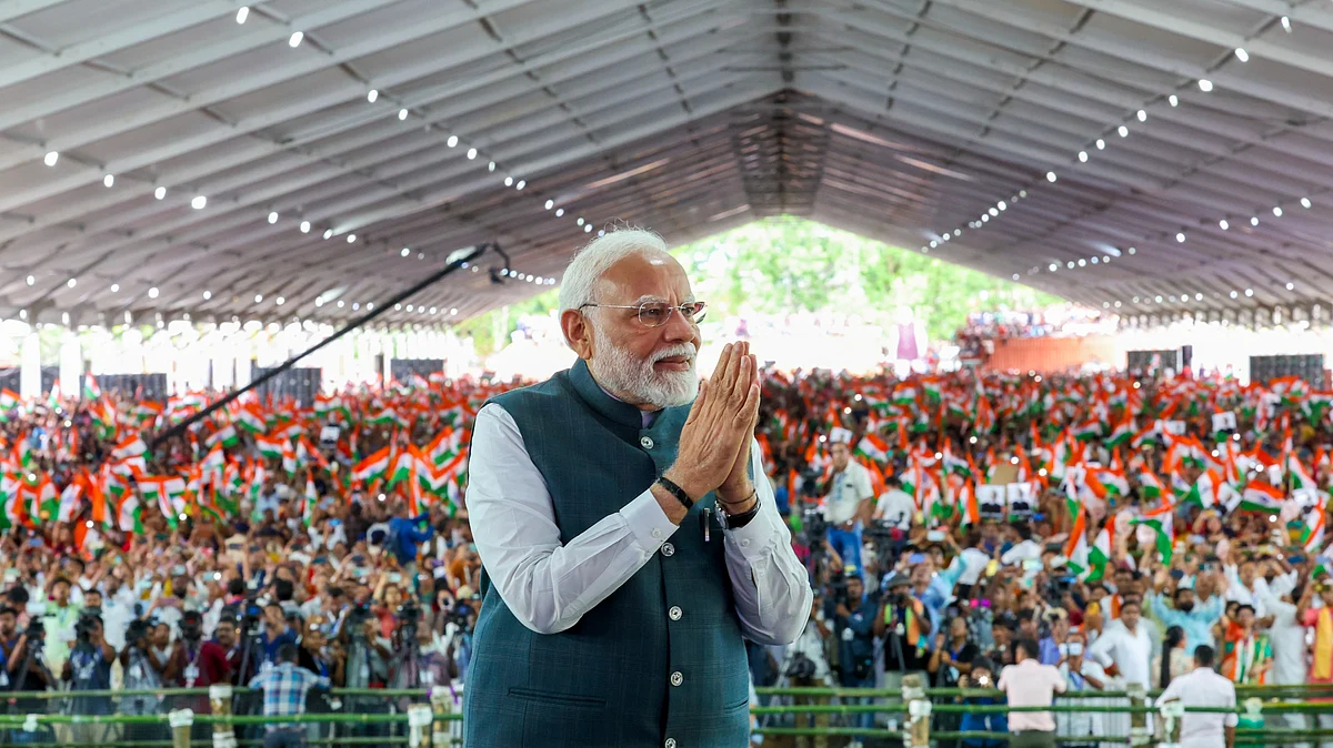 PM Narendra Modi at a rally in Alipurduar, West Bengal
