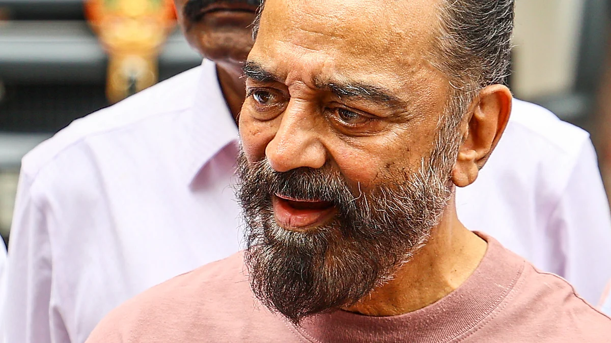 Kamal Haasan speaks to media after meeting Tamil Nadu CM M.K. Stalin in Chennai on Friday (photo: PTI)
