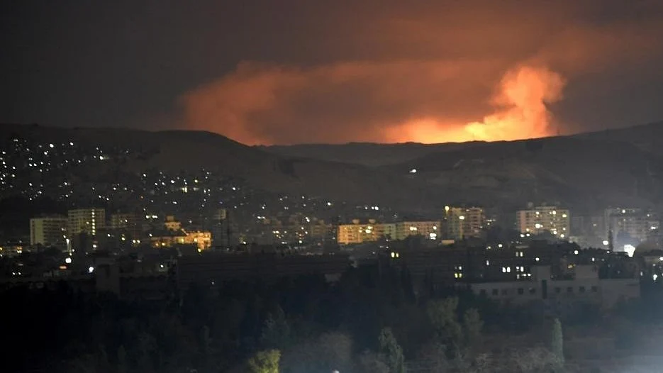 Israeli strikes in Syria (photo: IANS)