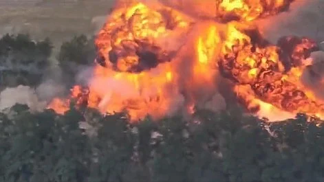 Footage shows purported drone attack at Belaya airbase, Siberia (IANS)