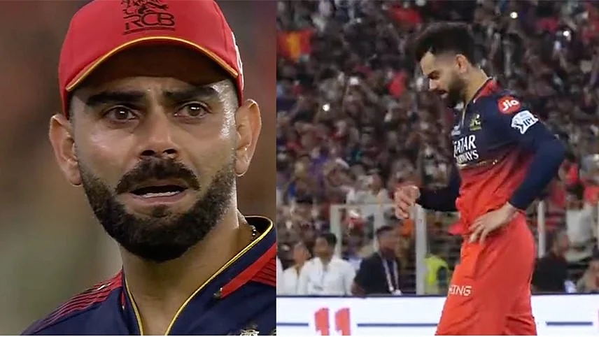 An emotional Virat Kohli after the RCB triumph on Tuesday