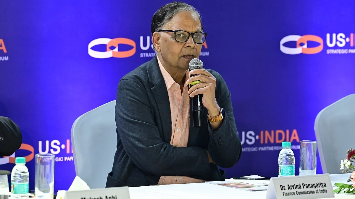 16th Finance Commission chairman Arvind Panagariya (photo: @USISPForum/X)
