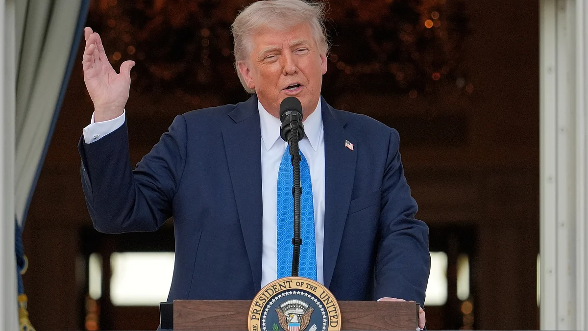 Donald Trump speaks at White House on 4 June (photo: AP/PTI)