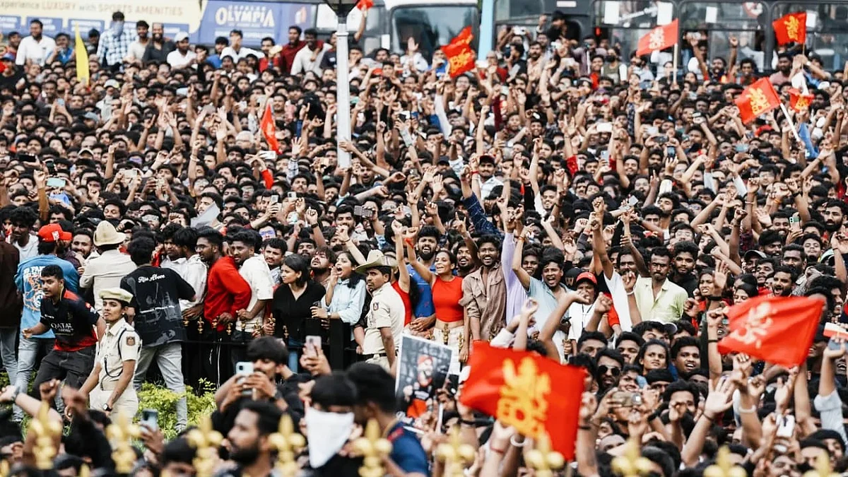 A section of the Bengaluru crowd on Wednesday