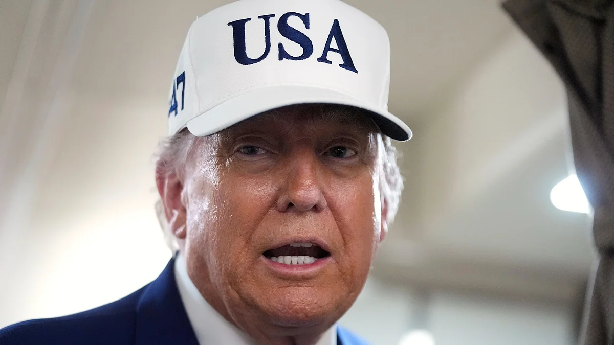 Donald Trump speaks to reporters in Morristown on 6 June (photo: AP/PTI)