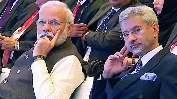 PM Modi and MEA S. Jaishankar (photo: @shaandelhite/X)