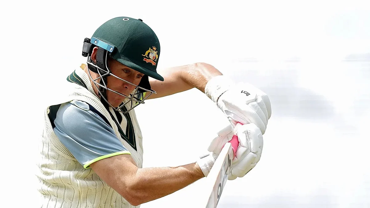 Marnus Labuschagne at the nets at the Lord's