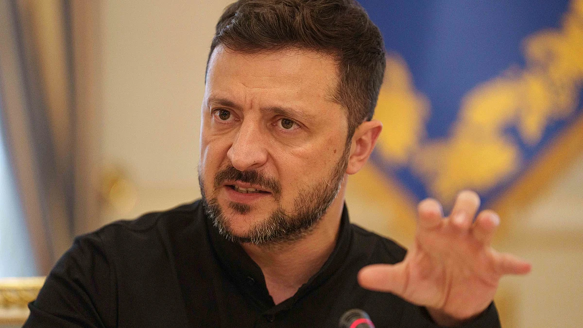 Ukrainian President Volodymyr Zelenskyy in Kyiv on 4 June (photo: AP/PTI)