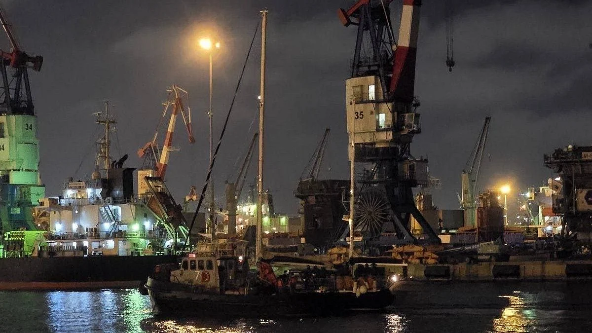 The 'Madleen' at Ashdod Port