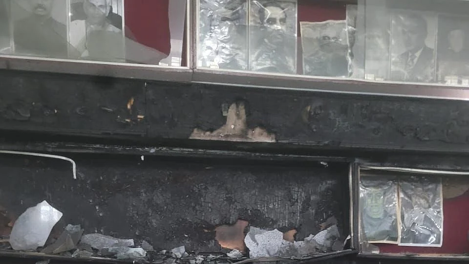 Old photographs burnt up in the Jammu and Kashmir assembly fire