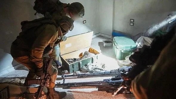 Weapons that IDF claims it found in Syria and that belong to Hamas militants