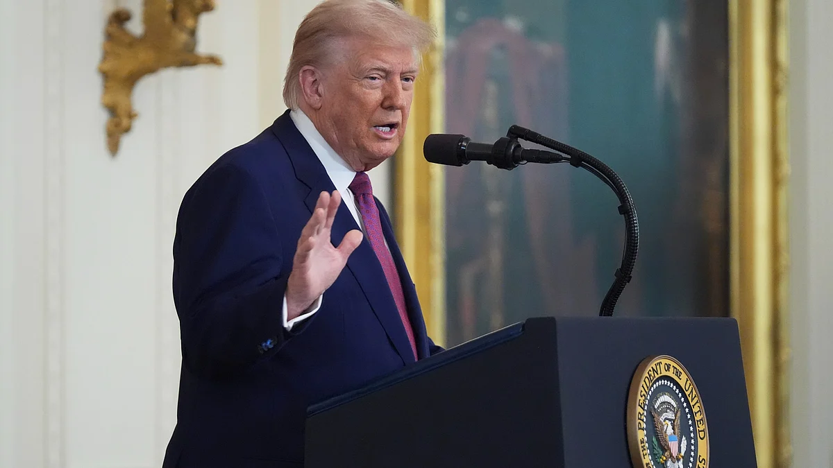 Donald Trump speaks during an event at White House on 12 June (photo: AP/PTI)