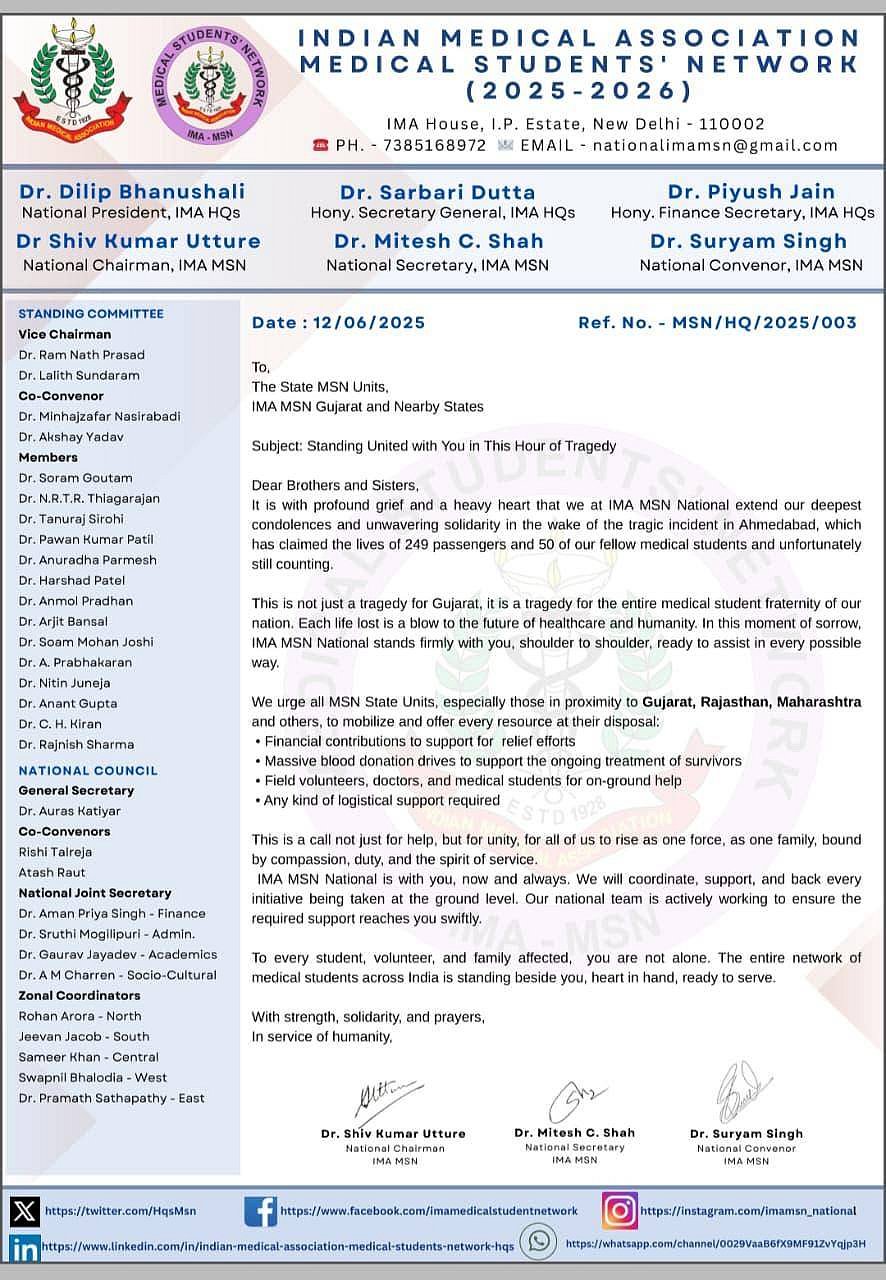 The IMA MSN appeal for more hands on deck in Ahmedabad 