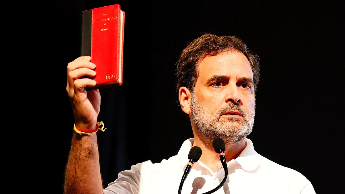 Rahul Gandhi at the Samvidhan Suraksha Sammelan