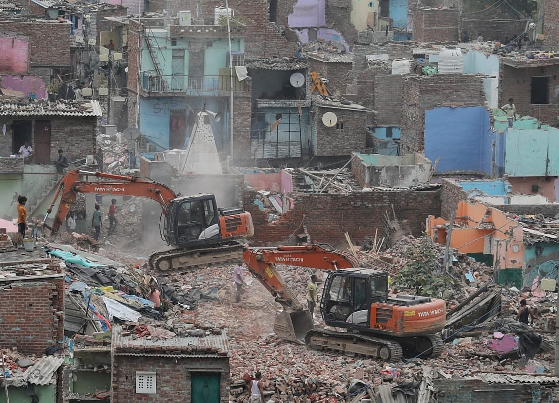 Delhi: Authorities carry out demolition drives in Ashok Vihar, Wazirpur