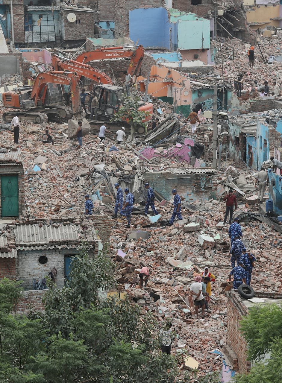 Delhi: Authorities carry out demolition drives in Ashok Vihar, Wazirpur