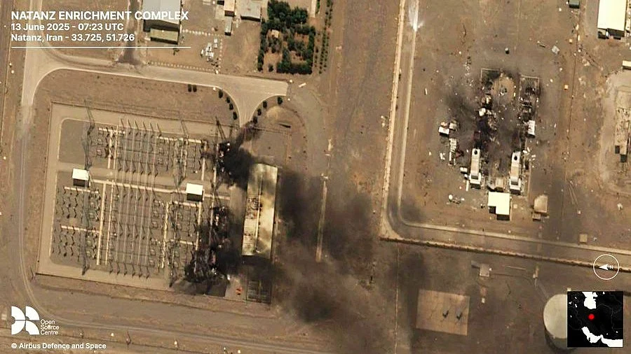 A visual of the Natanz enrichment complex (photo: @SaadAbedine/X)