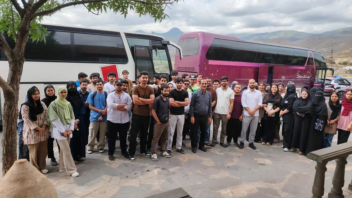 Some of the Indian nationals evacuated from Iran (photo: @MEAIndia/X)