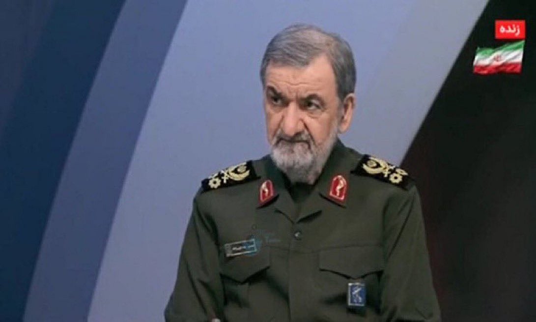 A television screen grab of Mohsen Rezai, a member of the Expediency Discernment Council of Iran  