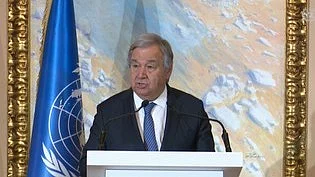 UN chief urges member states to rebalance military spending, development needs