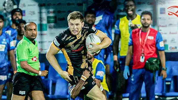 Action during a RPL game in Mumbai