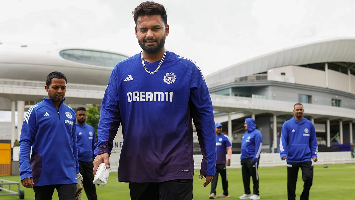 Rishabh Pant during a practice session ahead of India-England Test series (photo: PTI)