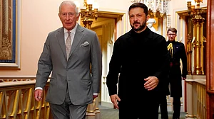 Volodymyr Zelenskyy with King Charles III of Britain on 23 June (photo: @ZelenskyyUa/X)