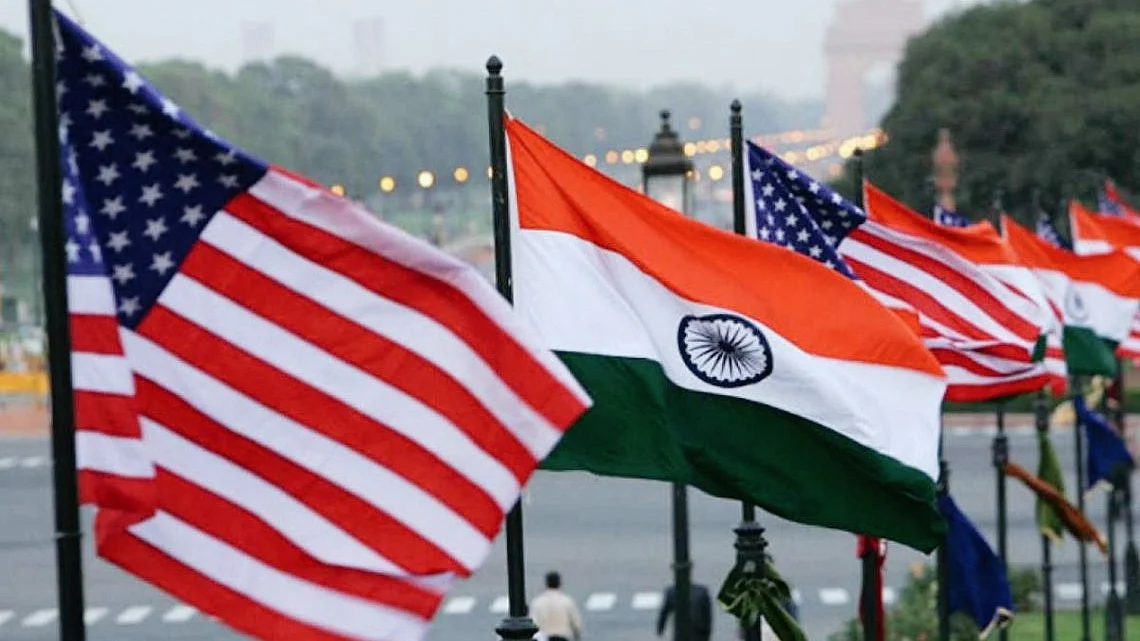 Representative image of India and US flags