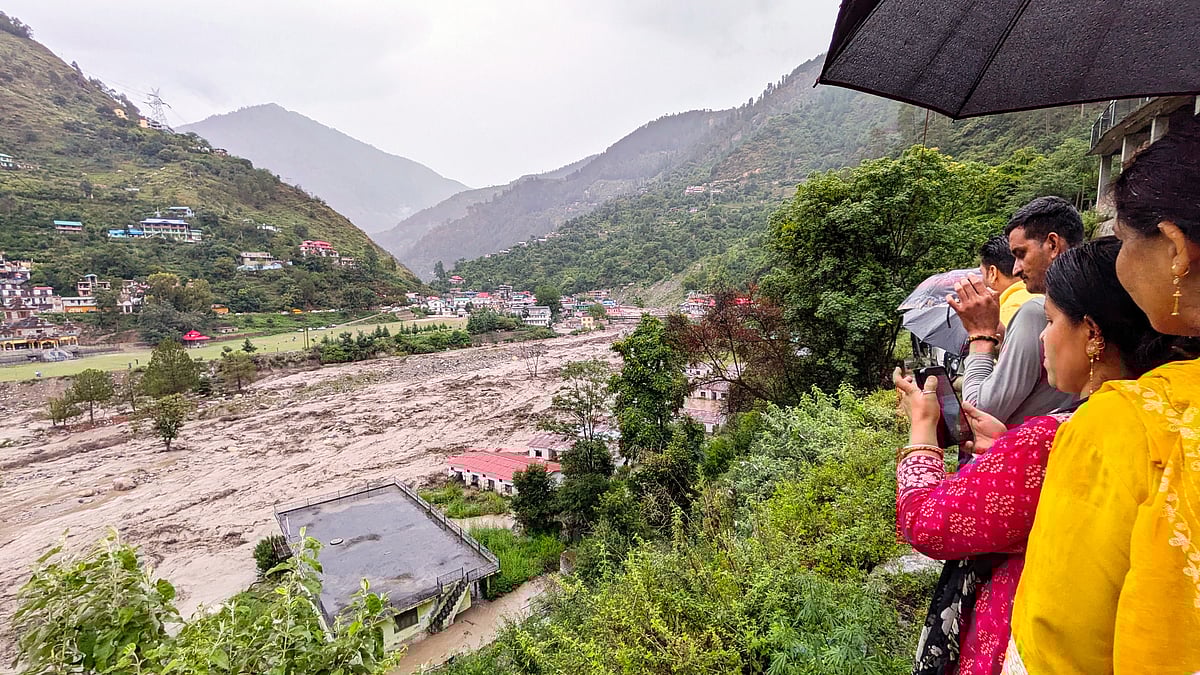 A river in spate in Himachal Pradesh (photo: PTI) 
