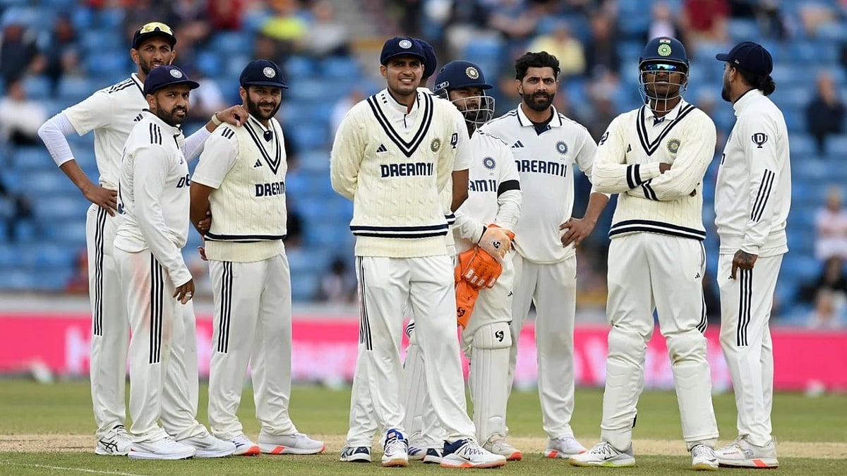What next? Indian team wait hopefully for a DRS during the England chase