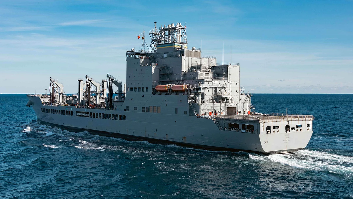 The US Navy ship formerly known as the Harvey Milk, now sailing away from progressive values