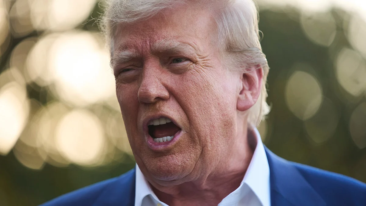 Donald Trump speaks with reporters at White House on 24 June (photo: AP/PTI)