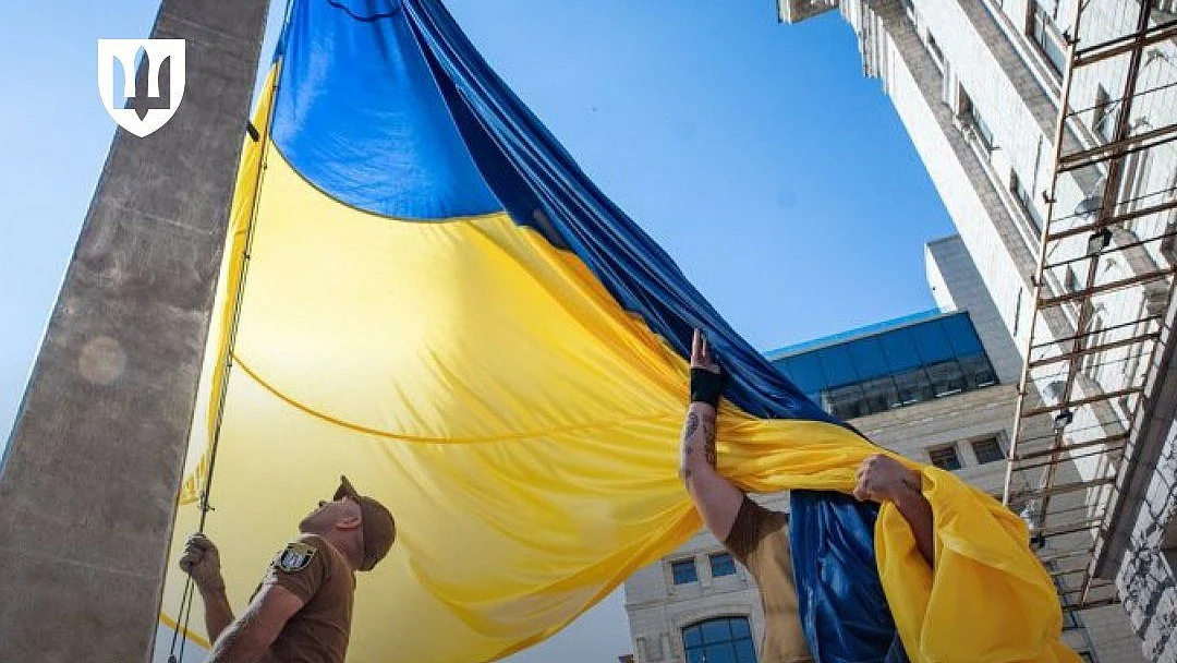 Constitution Day celebrations in Ukraine, ahead of Russia’s drone attack