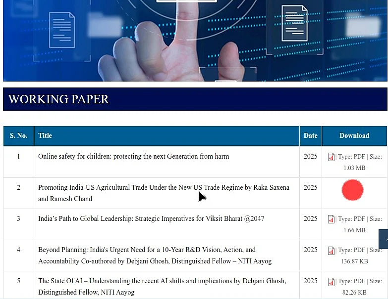 The missing link on the NITI Aayog website