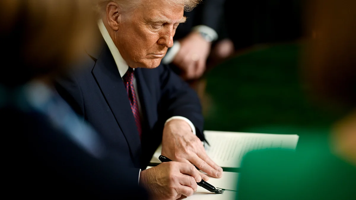 Donald Trump at White House in Washington (photo: IANS)