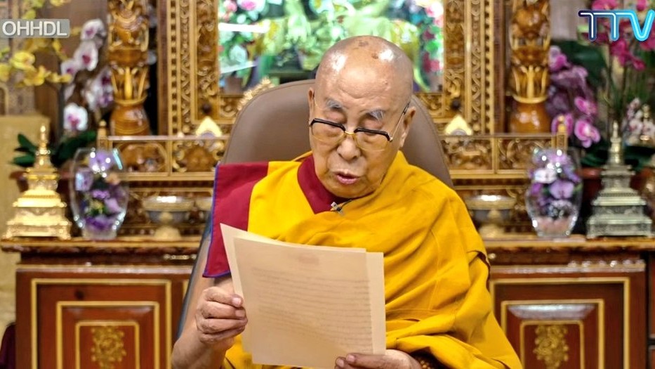 The Dalai Lama, announcing who can (or cannot) recognize the next Dalai Lama 