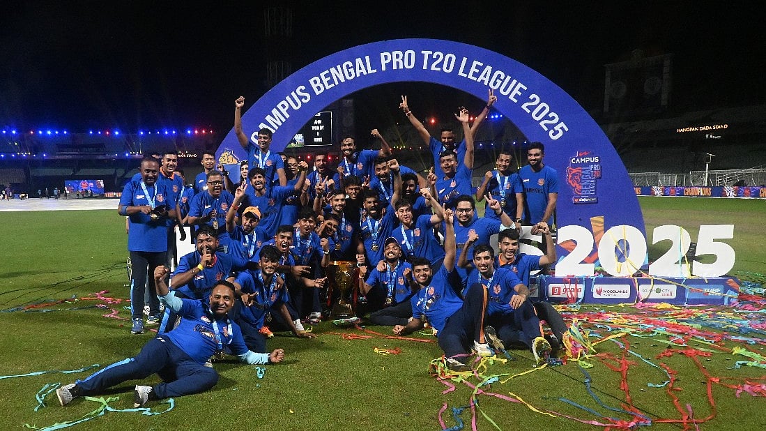 Adamas Howrah Warriors, winners of the Bengal Pro T20 League 2025 at the Eden Gardens