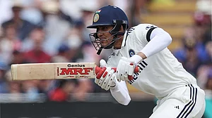 Shubman Gill in full flow at Edgbaston