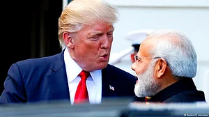 Donald Trump and Narendra Modi in happier times