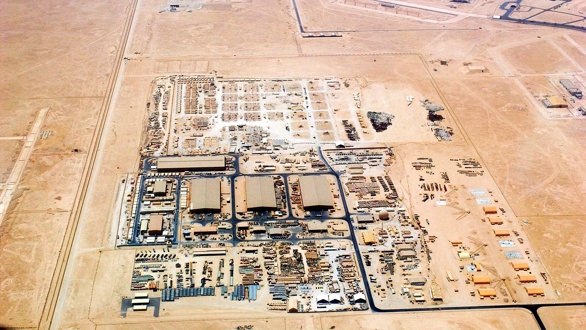 Aerial view of part of Al Udeid Air Base (file photo)