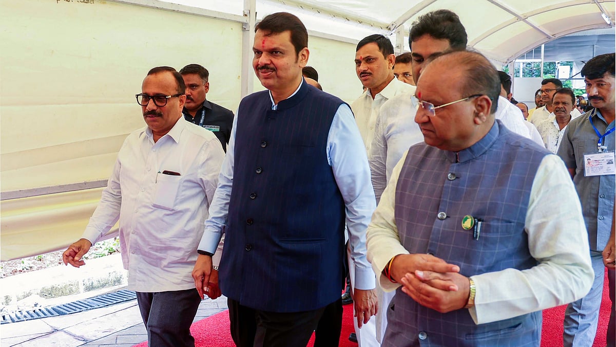 Maharashtra CM Devendra Fadnavis in Vidhan Bhavan on 11 July (photo: PTI) 