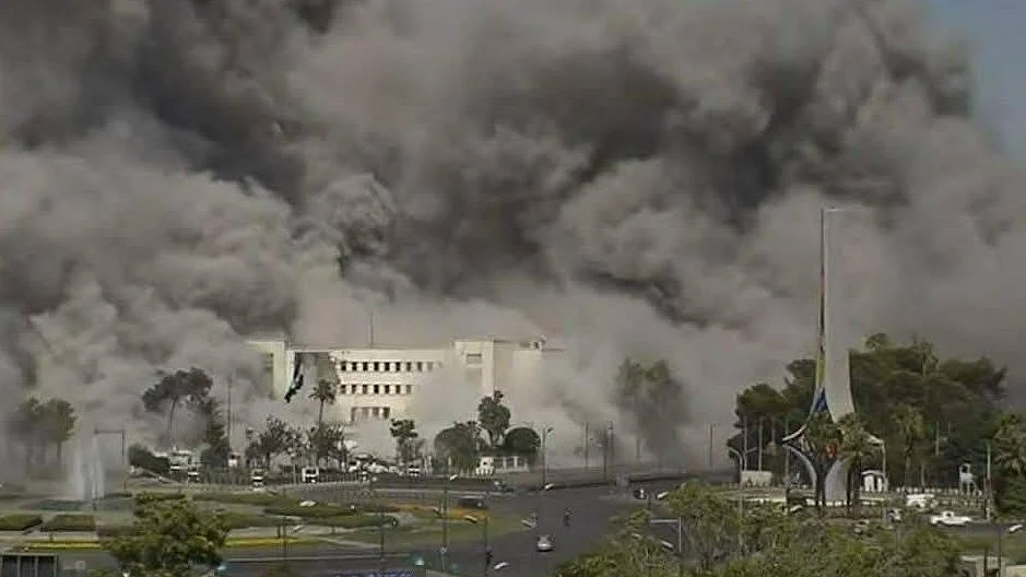 Israeli airstrikes near the presidential palace and defence headquarters of Syria in Damascus